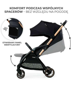 Kinderkraft Alpino kolica za bebe do 22 kg Raven Black