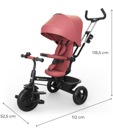 Kinderkraft Aston 2 Plus tricikl za decu 6 u 1 Pink