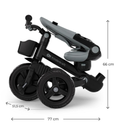 Kinderkraft Aveo 2 Plus tricikl za decu 2 u 1 Grey