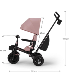 Kinderkraft Aveo 2 Plus tricikl za decu 2 u 1 Pink