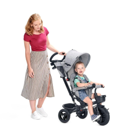 Kinderkraft Aveo tricikl za decu 2 u 1 Light grey
