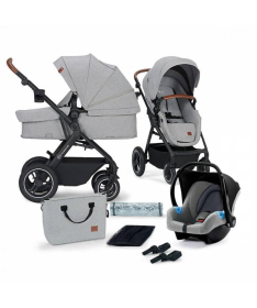 Kinderkraft B-Tour kolica za bebe 3 U 1 Light Grey