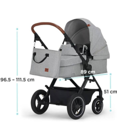 Kinderkraft B-Tour kolica za bebe 3 U 1 Light Grey