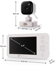 Kinderkraft baby monitor za bebe Niteeye Travel White