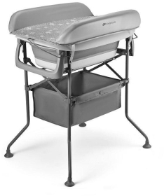 Kinderkraft Bubbly stalak sa kadicom i podlogom za presvlačenje Grey