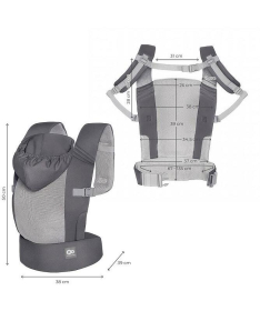 Kinderkraft Carrybee kengur nosiljka za bebu do 20 kg Grey
