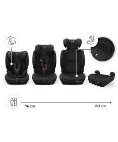 Kinderkraft Comfort Up 2 i-Size auto sedište za decu 76-150cm Black