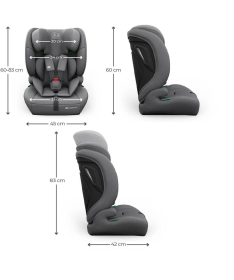 Kinderkraft Comfort Up 2 i-Size auto sedište za decu 76-150cm Grey