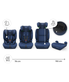 Kinderkraft Comfort Up 2 i-Size auto sedište za decu 76-150cm Navy
