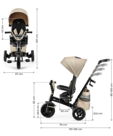 Kinderkraft Easy Twist tricikl za decu 2 u 1 Beige
