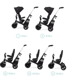 Kinderkraft Easy Twist tricikl za decu 2 u 1 Black