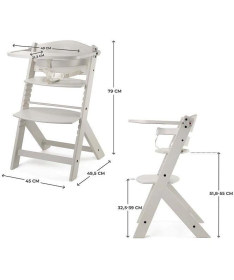 Kinderkraft Enock stolica za hranjenje dece 2u1 Beige