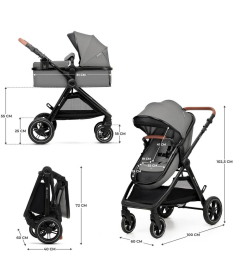 Kinderkraft Esme Pro kolica za bebe 3u1 Grey