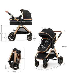 Kinderkraft Esme Pro kolica za bebe 3u1 Pure black