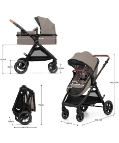 Kinderkraft Esme Pro kolica za bebe 3u1 Sand Beige