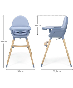 Kinderkraft Fini 2 stolica za hranjenje dece 2u1 Nordic Breeze