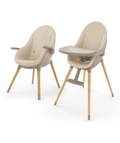 Kinderkraft Fini UP 2 stolica za hranjenje dece 2u1 Beige
