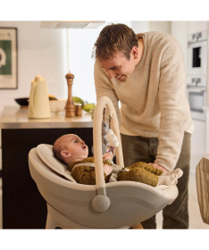 Kinderkraft Fini UP 2 stolica za hranjenje dece 2u1 Beige