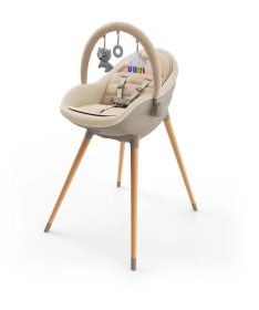 Kinderkraft Fini UP 2 stolica za hranjenje dece 2u1 Beige