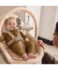 Kinderkraft Fini UP 2 stolica za hranjenje dece 2u1 Beige