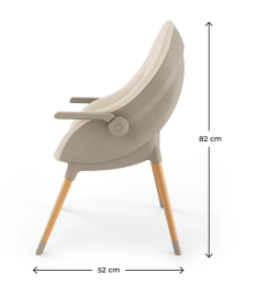 Kinderkraft Fini UP 2 stolica za hranjenje dece 2u1 Beige