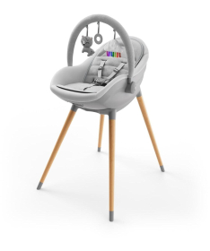 Kinderkraft Fini UP 2 stolica za hranjenje dece 2u1 Grey