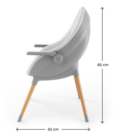 Kinderkraft Fini UP 2 stolica za hranjenje dece 2u1 Grey