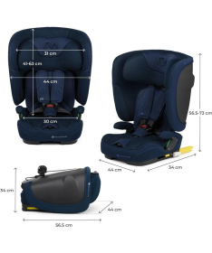 Kinderkraft Fix2Go i-Size auto sedište za decu 76-150cm Navy