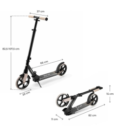 Kinderkraft Freely trotinet za decu do 100 kg Black