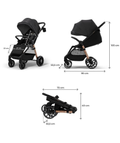 Kinderkraft Grande 2 kolica za bebe Black