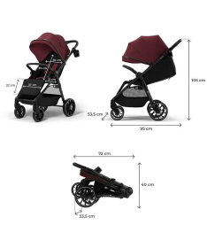 Kinderkraft Grande 2 kolica za bebe Burgundy