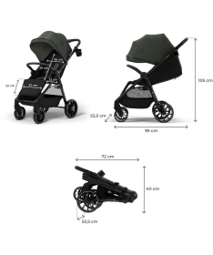 Kinderkraft Grande 2 kolica za bebe Green