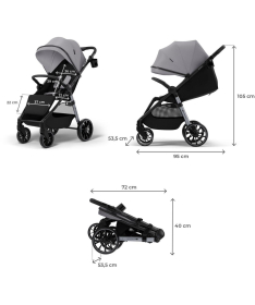 Kinderkraft Grande 2 kolica za bebe Grey