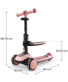 Kinderkraft Halley 2 trotinet za decu do 50 kg Pink