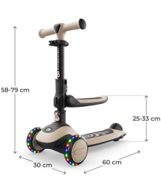 Kinderkraft Halley 2 trotinet za decu do 50 kg Stone White