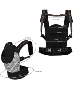 Kinderkraft Huggy Bizuu kengur nosiljka za bebu do 20 kg Lunar Black