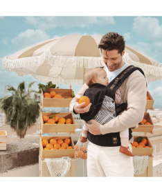 Kinderkraft Huggy Bizuu kengur nosiljka za bebu do 20 kg Lunar Black