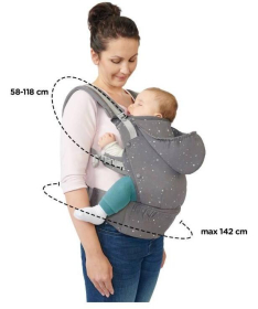 Kinderkraft Huggy kengur nosiljka za bebu do 20 kg Grey