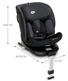Kinderkraft i-360 i-Size Isofix auto sediste za bebe 40-150cm Black