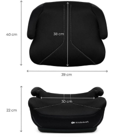 Kinderkraft i-Boost2 Isofix buster za decu 125-150cm Black