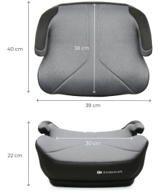 Kinderkraft i-Boost2 Isofix buster za decu 125-150cm Grey