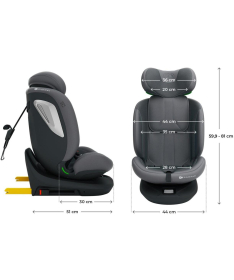 Kinderkraft I-Grow 2 Plus i-Size auto sedište 40-150 cm Grey