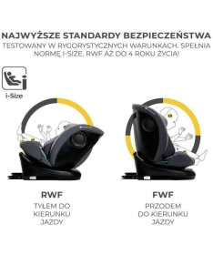 Kinderkraft I-Grow i-Size Roto auto sedište za bebu 40-150 cm Grey