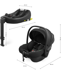 Kinderkraft I-Lite auto sedište za bebe sa Endura Safe FX bazom 40-87cm Black