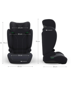 Kinderkraft I-spark 2 Plus i-Size auto sedište za decu 100-150cm Black