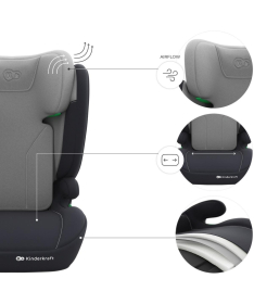 Kinderkraft I-spark 2 Plus i-Size auto sedište za decu 100-150cm Greey