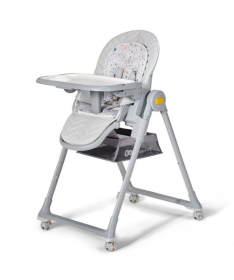 Kinderkraft Igee stolica za hranjenje dece 3 u 1 Lastree Grey