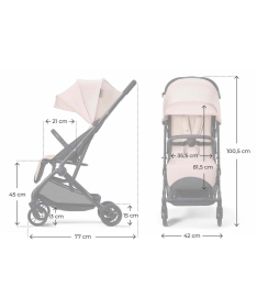 Kinderkraft Indy 3 kolica za bebe do 15 kg Beige