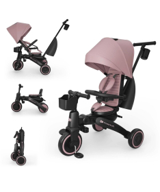 Kinderkraft Jazz 3 sklopivi i rotirajući ticikl za decu Pink