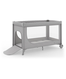 Kinderkraft Leody UP prenosivi krevetac za bebe 2 nivoa Grey